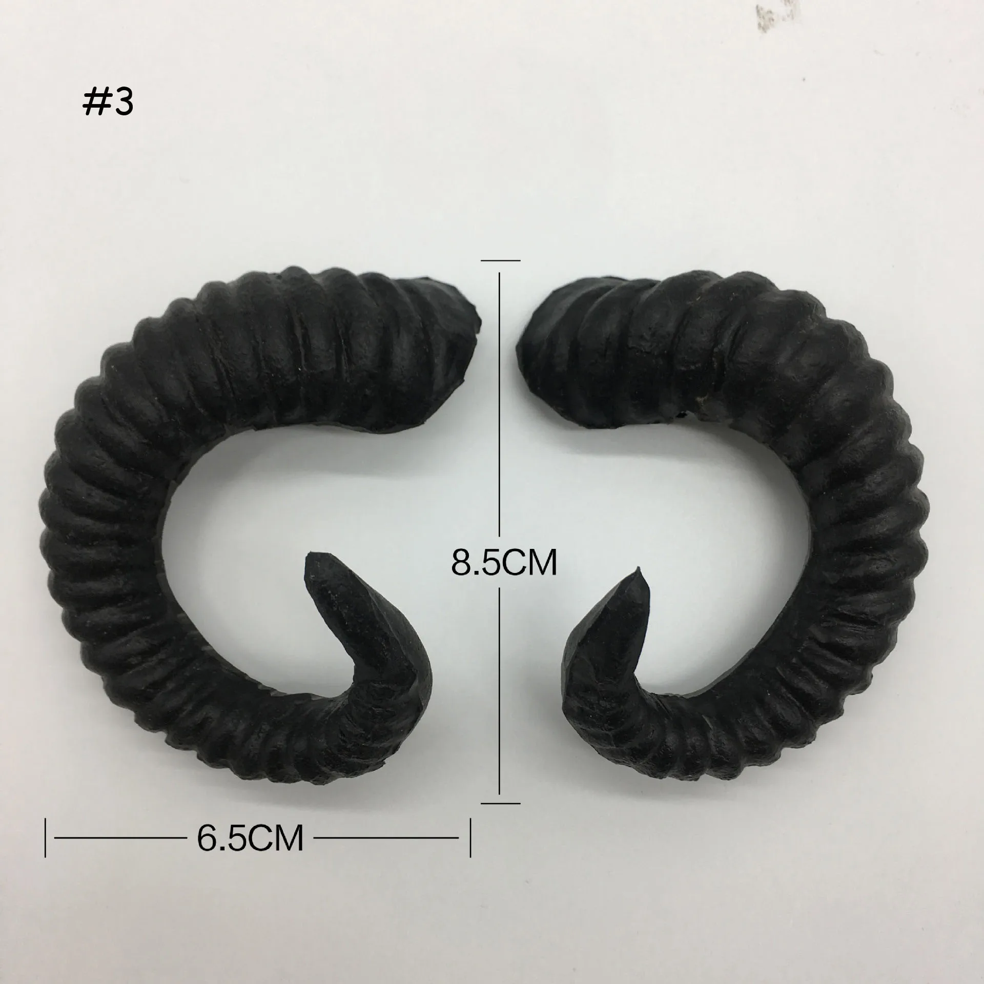 Черная имитация пластиковой козы DIY повязка на глаза для косплея овечий Рог искусственный домашний декор - Цвет: 3