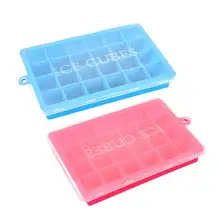 24 Сетки силиконовый кубик льда Форма для льда конфеты торт формы для пуддинга, шоколада простой выпуск квадратной формы кубик льда поддоны формы