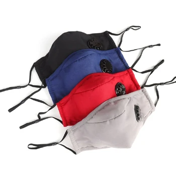 

Dust Mask with Respirator & 2 Filter Resuable Soft & Breathable Cotton Safety Masks with Breathing Valve & Activated Carbon Mask