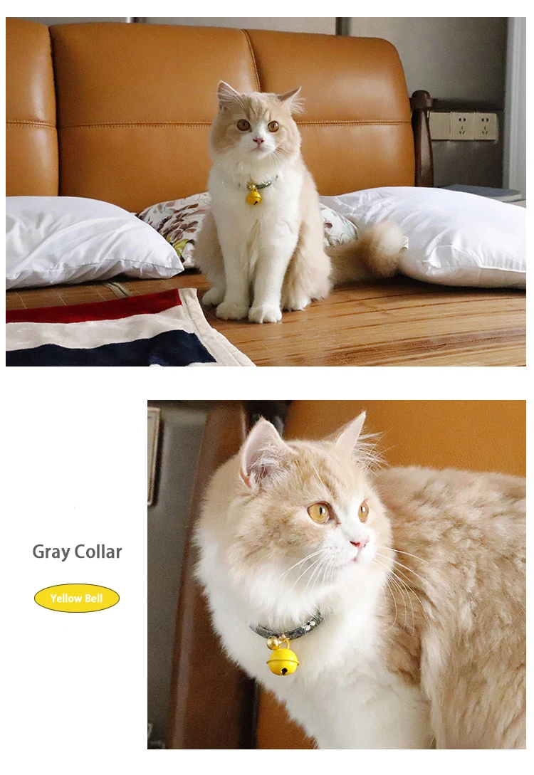 Шиацу Pet Colllar с колокольчиком, ожерелье для кошки, японское Фортуна, кольцо для шеи кошки, Чокеры для Kitty Kat, товары для домашних животных, красный/синий/серый