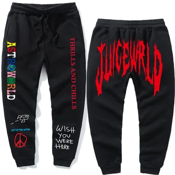 

Quality Fleece trousers TRAVIS SCOTT ASTROWORLD Letter Printed Women Men Jogging Pants Hip hop Streetwear Men SweatpantS