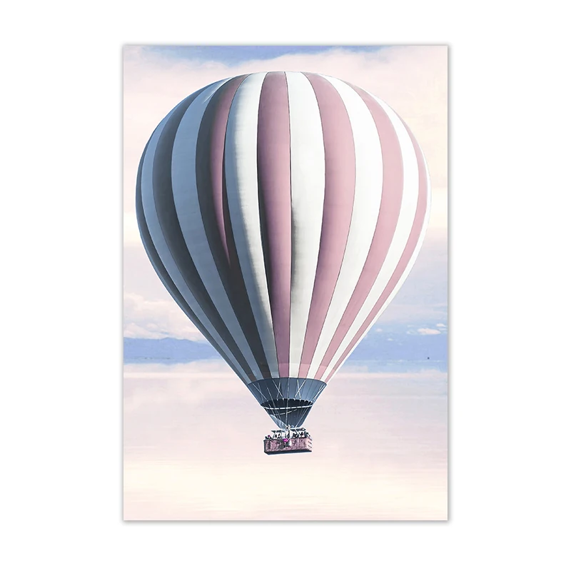 Helium-Hot-Air-Balloon-Pink-Sky-Canvas-Poster-Wall-Art-Landscape-Print-Painting-Decoration-Picture-Scandinavian (5)