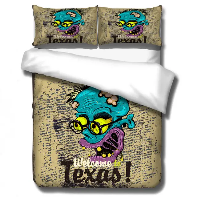 Online Shop Cartoon Zombie Bedding Set Duvet Covers Pillowcases