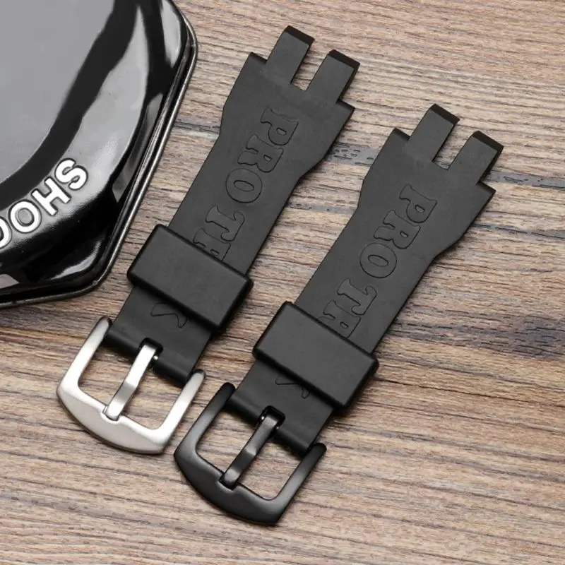 Soft Silicone Watchband Wrist Strap Band for Casio PRW-6000/6100/3000/3100 Watch
