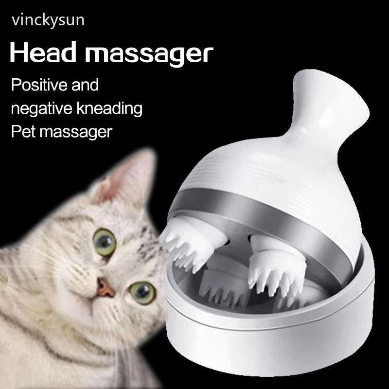patented design Silicone Multifunctional dragon gripping head pet massager charging electric kneading scalp massage machine |