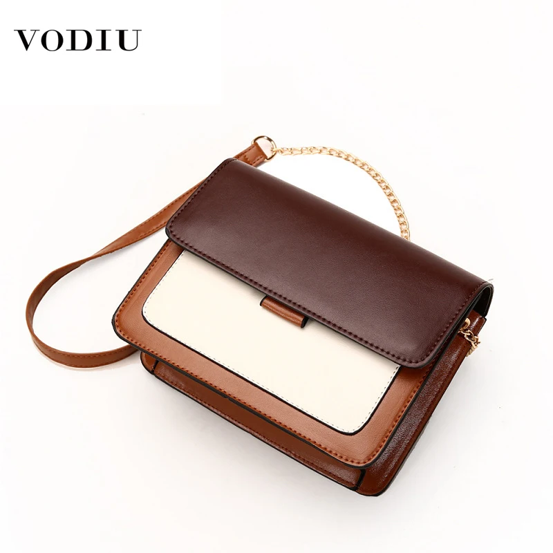

Women Bag Leather Handbag 2019 Designer Brand Mini Envelope High Quality Chain Color Matching Lady Shoulder Crossbody Women Bag