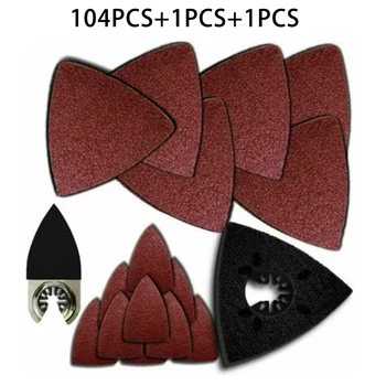 

Universal Alumina 106 Piece Oscillating Tool Sanding Kit Multi Tool Compatible 60/120/180/240 Grit Accessories