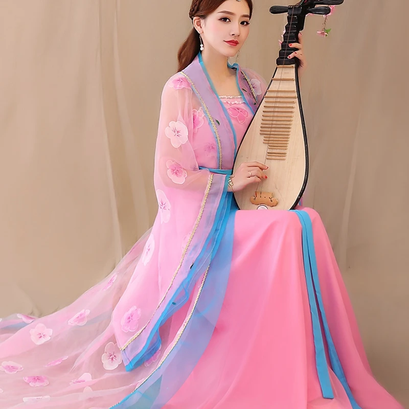 Женское драматическое платье han fu Tang Queen с большим хвостом женский китайский