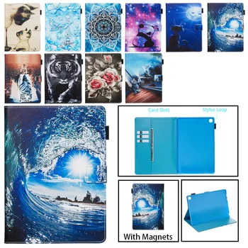 

Cartoon Pattern Leather Case For Huawei MediaPad M5 Pro 10.8 CMR-AL09 CMR-W09 Protective Stand Flip Cover For Huawei M5 8.4 inch