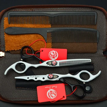 

6.0 Inch 4pcs Hair Scissors Cutting Barber Stainless Steel Salon Cutting Thinning Styling Tool Hair Scissors Hairdressing Shears