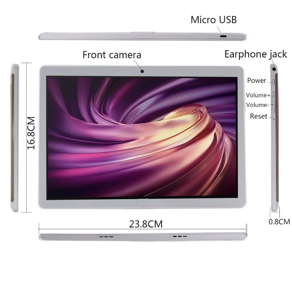  2020 Multi-touch Glass Screen 10.1 inch Tablet Octa Core 4G FDD LTE Tablet 6GB RAM 128GB ROM Dual C