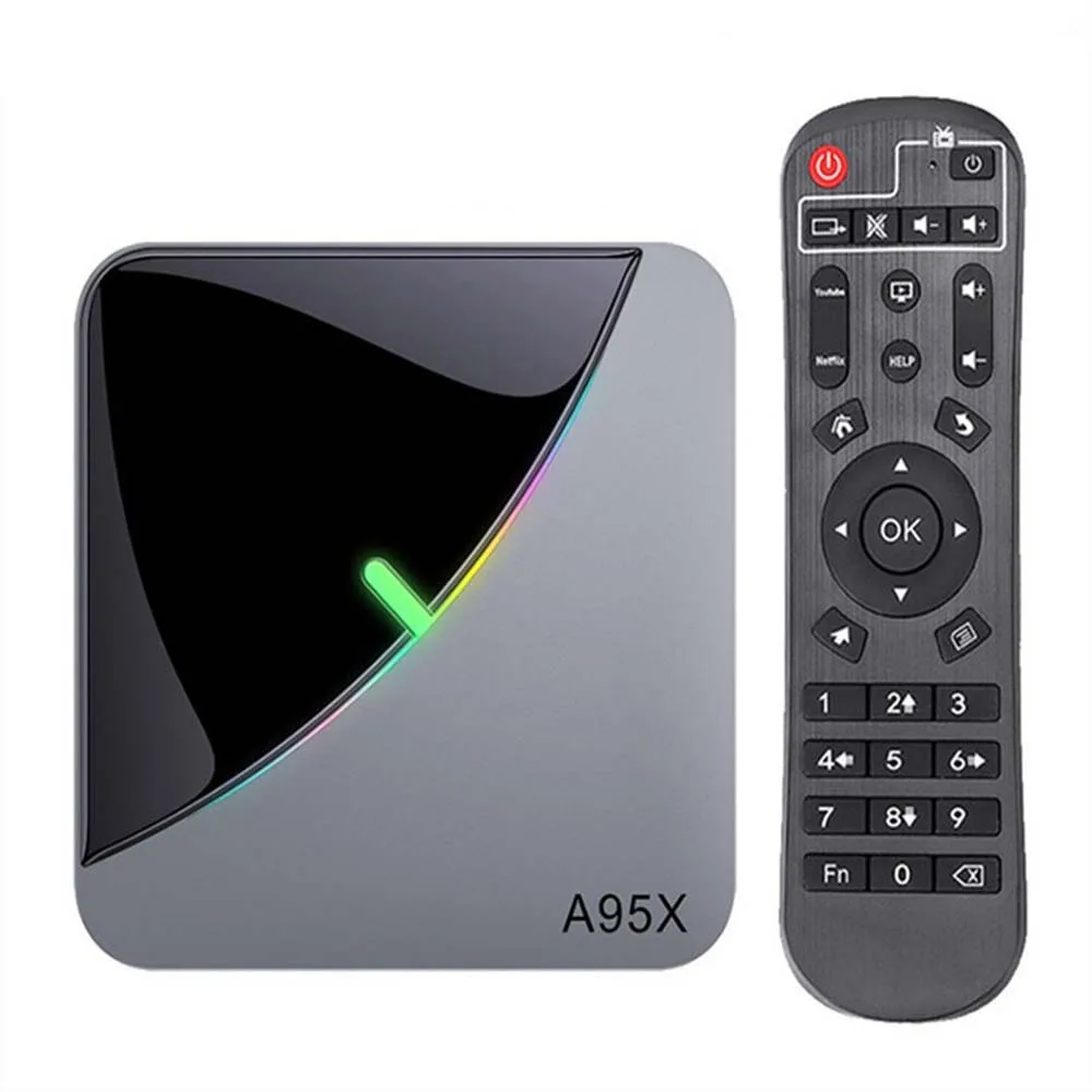 S905X3 мультимедийный плеер Android 90 1080P TV приемники RGB светильник Box Smart Set Top WiFi