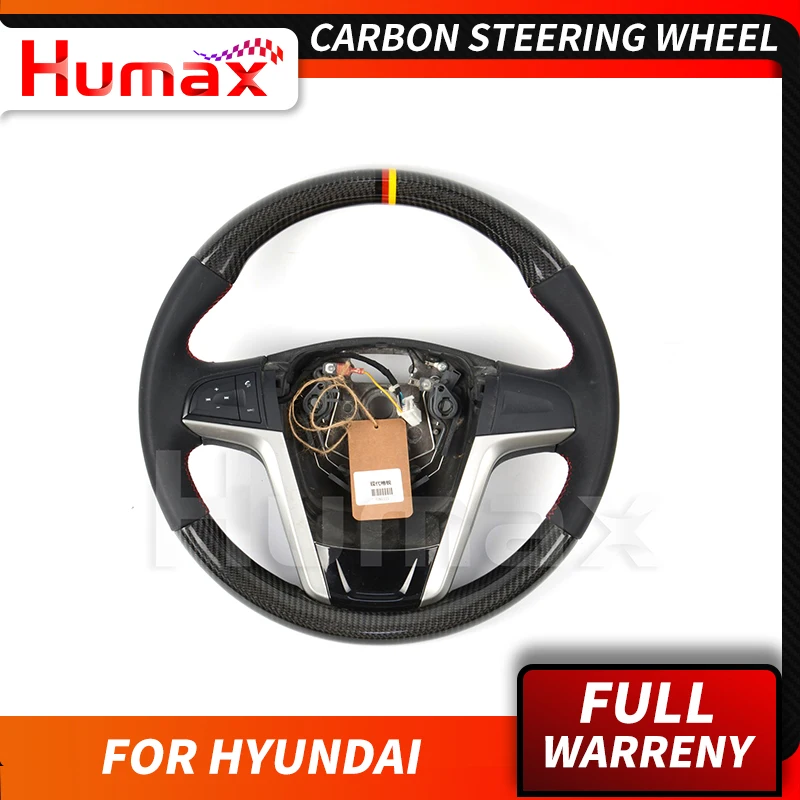 

carbon fiber steering wheel for Hyundai Veloster IX35 Mistra Grand SantaFe Sonata 8 car tuning car accessories flip fur auto