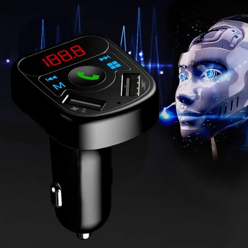 USB зарядное устройство автомобильный комплект громкой связи беспроводной Bluetooth fm-передатчик ЖК MP3-плеер автомобильные аксессуары аудиокабель