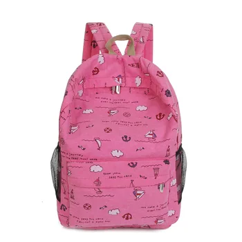 

New fashion ladies backpack small fresh printed cartoon multicolor bag