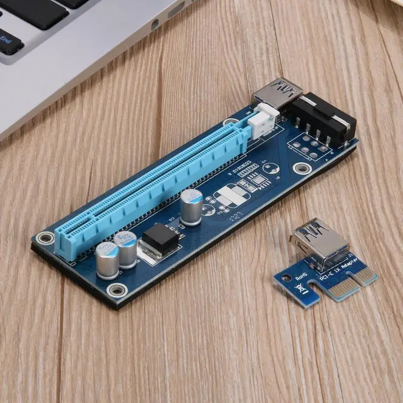 PCI-E 1x до 16x Майнинг машина удлинитель Riser адаптер с 15Pin-4Pin кабель