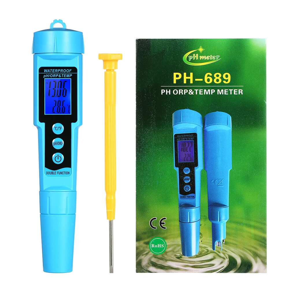 Профессиональный 3 в 1 рН/ОВП/темп-метр, детектор воды, мультипараметрический цифровой ЖК-дисплей, три-метр, монитор, тестер качества воды