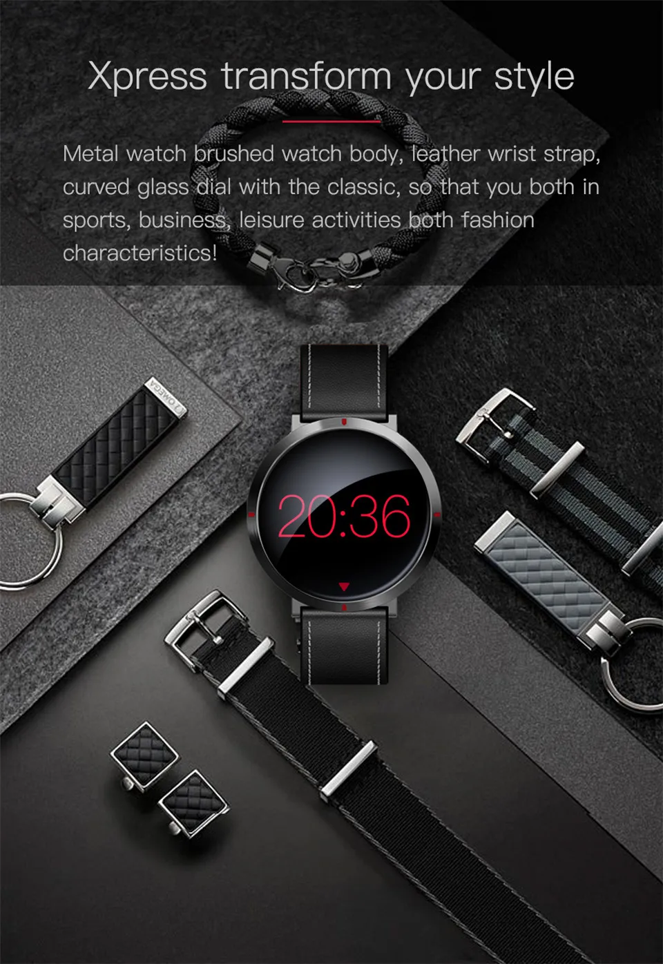 DeaGea S2 Classic Smartwatch Heart Rate Monitor BRIM IP67 Waterproof Fitness Activity Tracker Smart Watch for Android Apple IOS