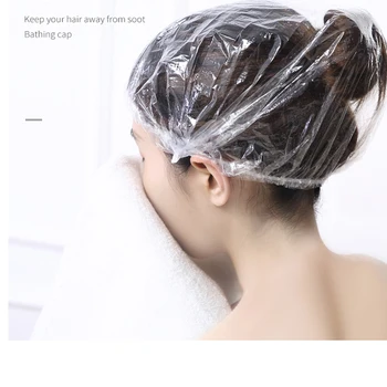 

NEW Household 10pcs Hair Salon Disposable Clear Spa Hair Salon Home Shower Bathing Elastic Disposable Cap Travel Accessories