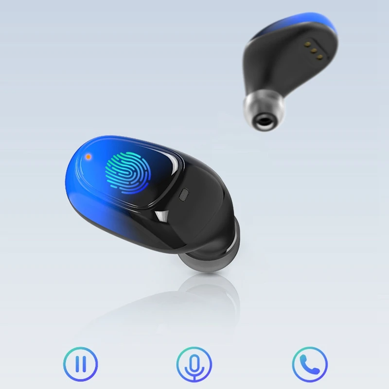 Беспроводные наушники Bluetooth 5,0 для зарядки мобильных устройств TWS bluetooth-гарнитура 3D стерео