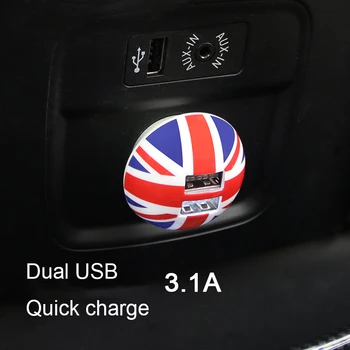 

LED Display Dual USB Car Charger For Mini Cooper S R56 R50 F56 JCW R53 F55 R60 R53 R55 R57 R58 R59 F60 One Countryman Clubman