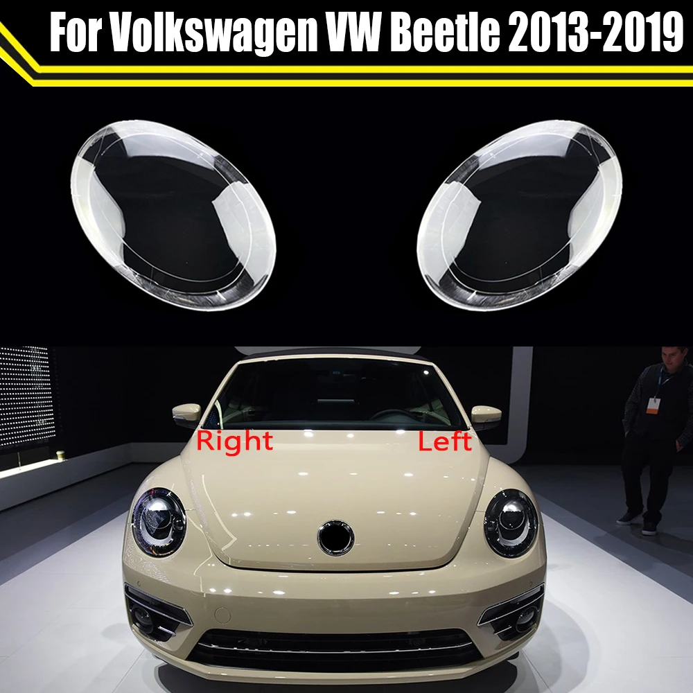 Auto Transparent Abdeckung Scheinwerfer Glas Shell Lampe Schatten  Scheinwerfer Objektiv Abdeckung Für Volkswagen VW Käfer 2013 ~ 2019 Auto  Licht kappen - AliExpress