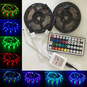 

10M 3528 SMD RGB Flexible LED Light Strip 600LEDs +44 Key IR Remote Controller
