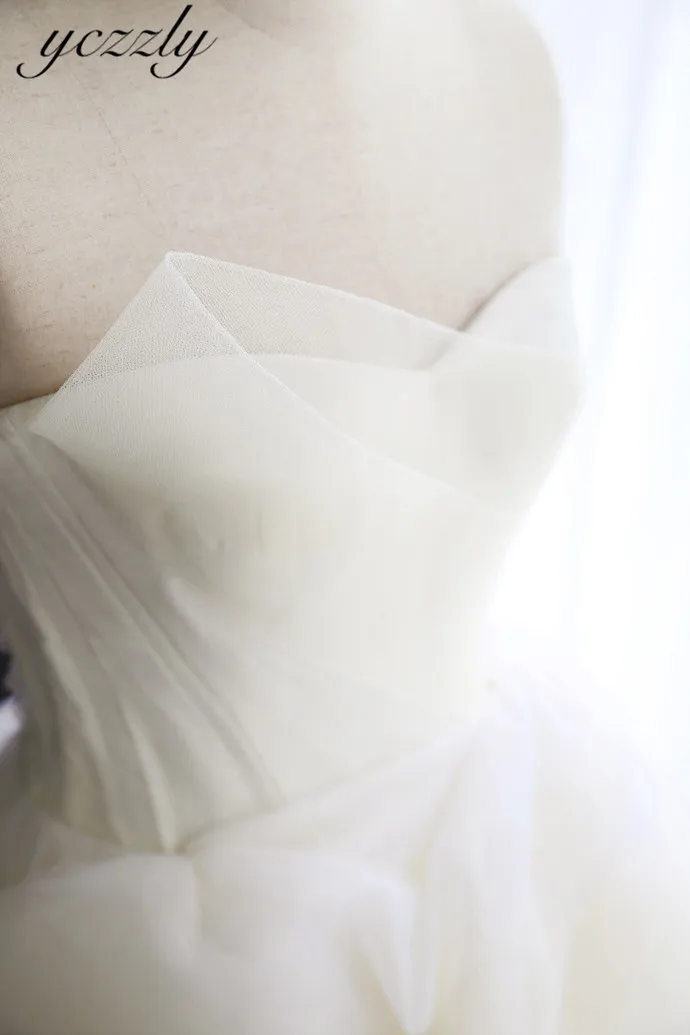 Vestido De Noiva элегантное милое Ярусное вечернее платье свадебное платье с оборками длинное свадебное платье из органзы халат Mariage YW29