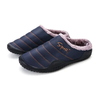 

Winter Home Slippers Mens Shoes Casual Antislip Short Plush Indoor Flip Flops for Male Fashion Cozy Home Men Slippers Zapatillas