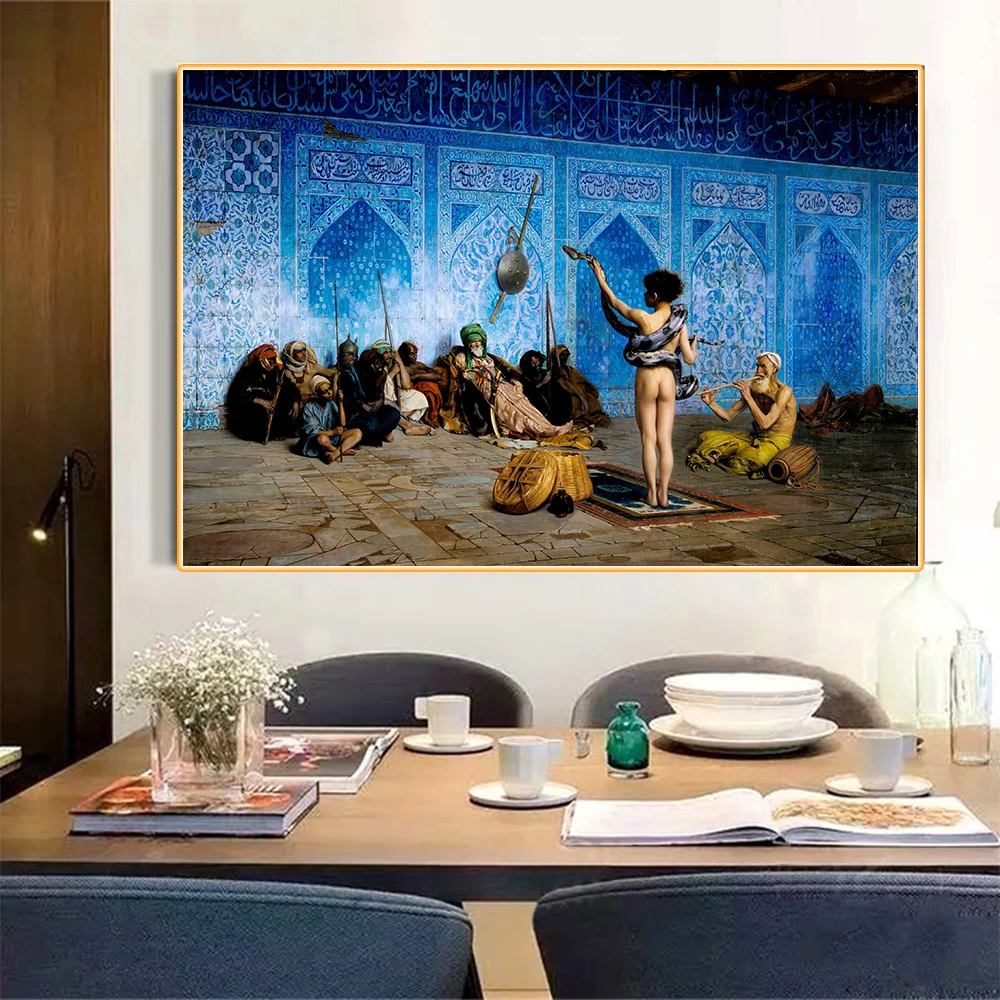 Citon Jean Leon Gerome Snake Charmer Canvas Холст Картина маслом всемирно известное художественное