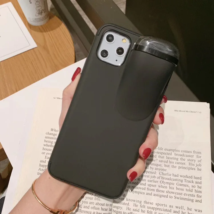Черный Для iPhone 11 Pro Max чехол для iPhone 11 6 7 8 Plus XS XR X чехол для AirPods Держатель Жесткий Чехол для AirPods чехол для наушников 2 в 1 - Цвет: Черный