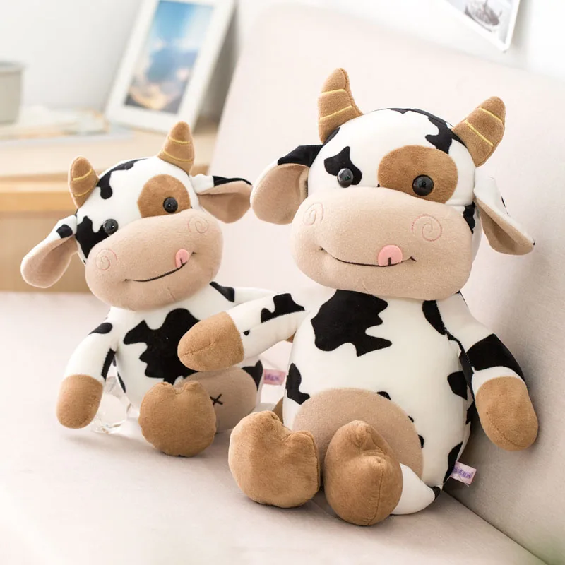 Toy Cute Cattle Plush Stuffed Animals Cattle Soft Doll Kids Birthday Gift