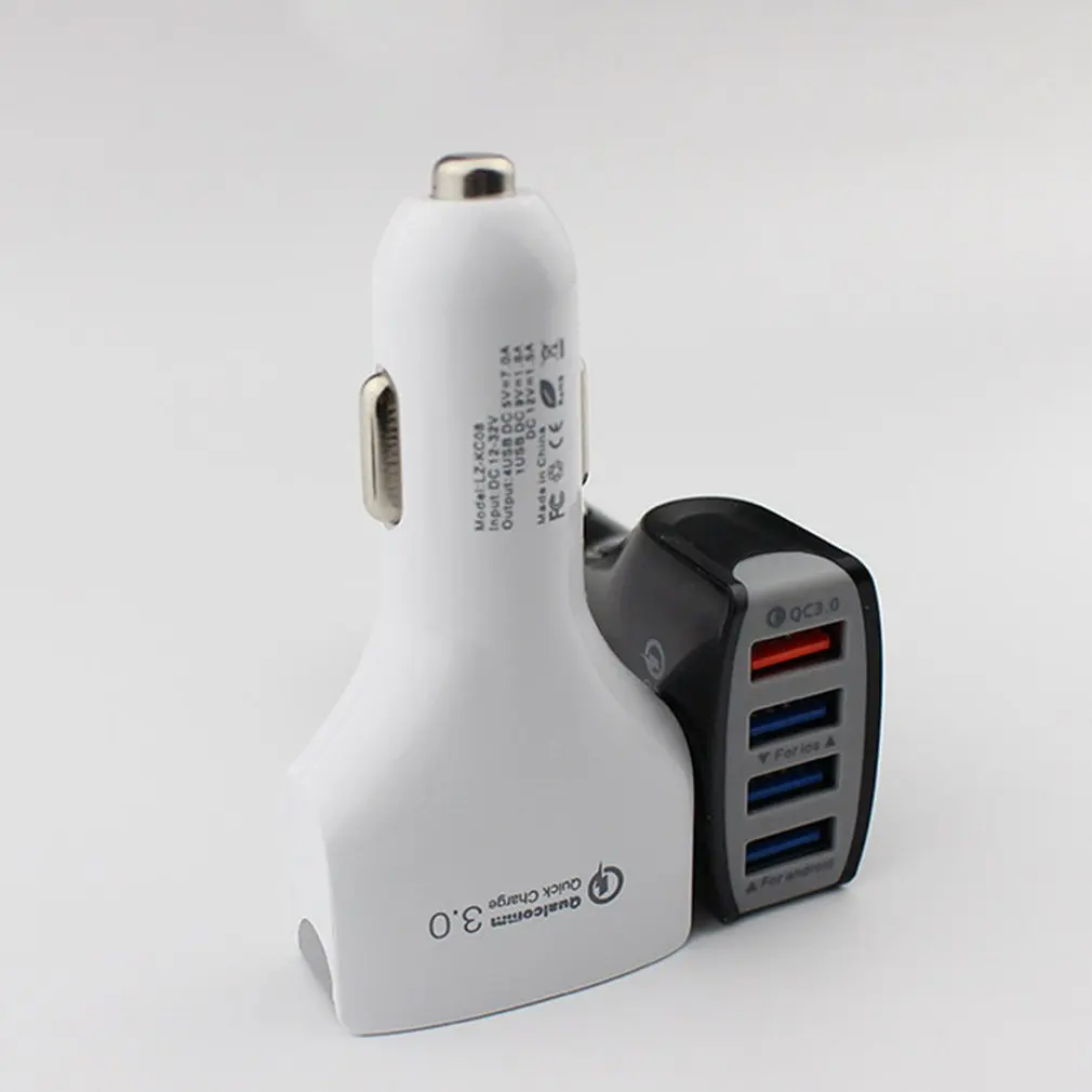 QC3.0 многофункциональное 4-портовое USB быстрое зарядное устройство 4 USB Смарт быстрое зарядное устройство адаптер для автомобиля мульти-защита