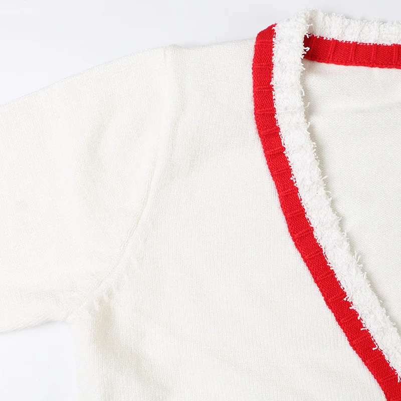 SuperAen Europe Women Sweater Coat Autumn and Winter New Wild Ladies Sweaters Stripes Pockets Long-sleeved Women Knit Tops