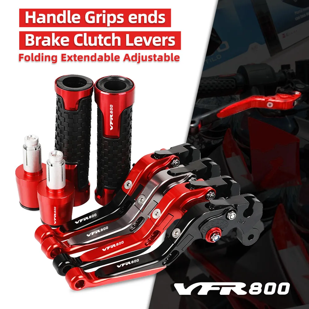 VFR 800 Motorcycle Aluminum Brake Clutch Levers Handlebar Hand Grips ends For HONDA VFR800 FI WI 1998 1999 2000 2001 | Автомобили и