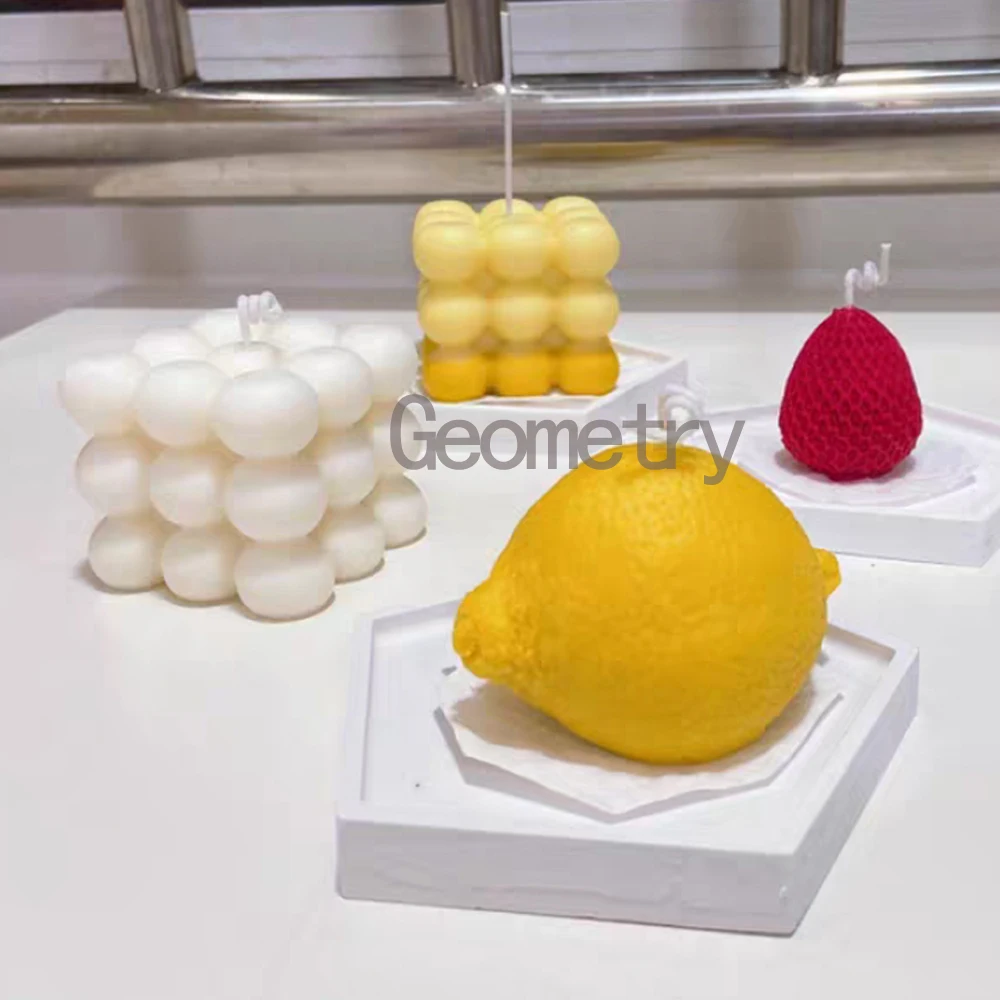 

DIY Lemon Candle Silicone Mold Aromatherapy Cheese Orange Strawberry Candle Soap Making Mould