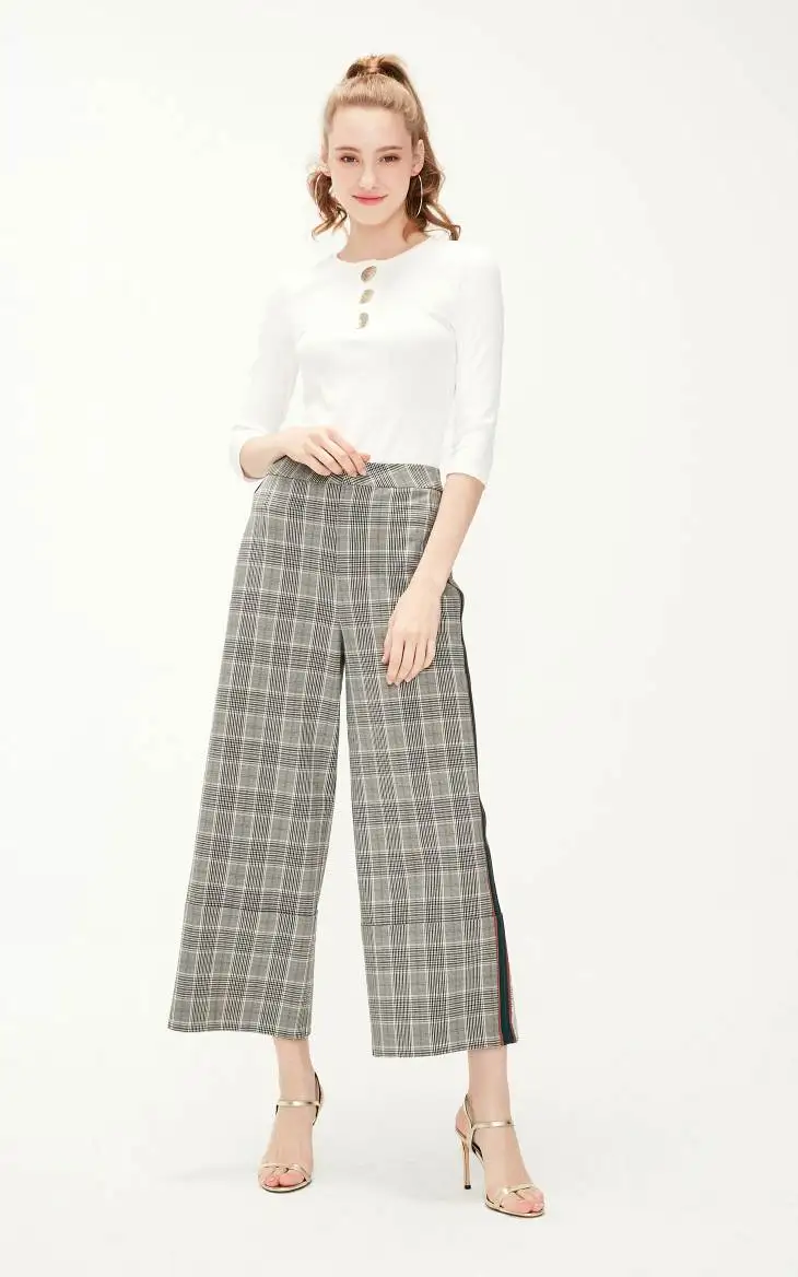 Vero Moda женские полосатые брюки с широкими штанинами | 319150516