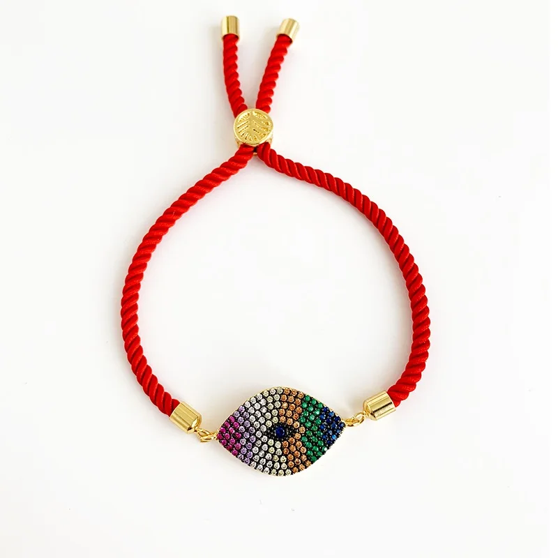 Lucky Blue Zircon Evil Eye Charm золотистые браслеты AAA фианит, циркон, кристалл Регулируемая цепочка браслеты с подвесками для женщин ювелирные изделия