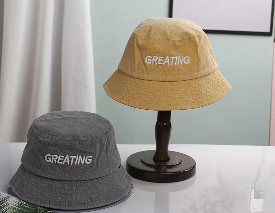 Unisex Bucket Hats String Summer Sun 