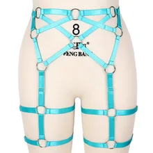 Ремень-подвязка для тела, пояс, пояс для ног, чулок, чулки, для ночных клубов, танцев, панк, готика, на бретелях, нижнее белье, выдалбливают, размера плюс, эластичное