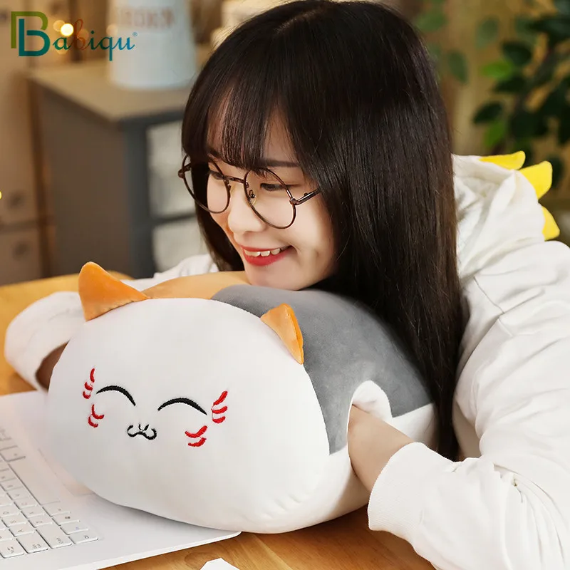 30*25 см мягкие Kawaii Cat плюшевые игрушки с животными из мультфильмов для подушки куклы зимние теплые руки прекрасный чучела офис Nap Подушка для девочек подарок