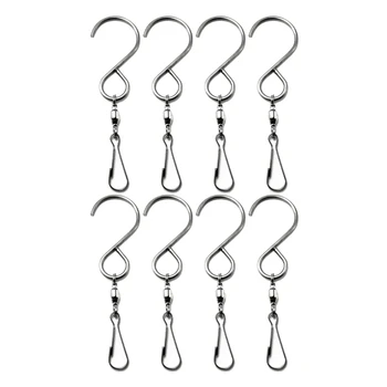 

10 Pack Swivel Hooks Clips, S Hooks Smooth Spinning, for Hanging Wind Spinners Wind Chimes Crystal Twisters Party Supply Rotatin