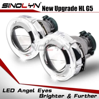 

Sinolyn For Hella 3R G5 Lens 3.0 LED Angel Eyes Bi-xenon Projector Headlight Lenses D2S HID Lamp Car Lights Accessories Retrofit