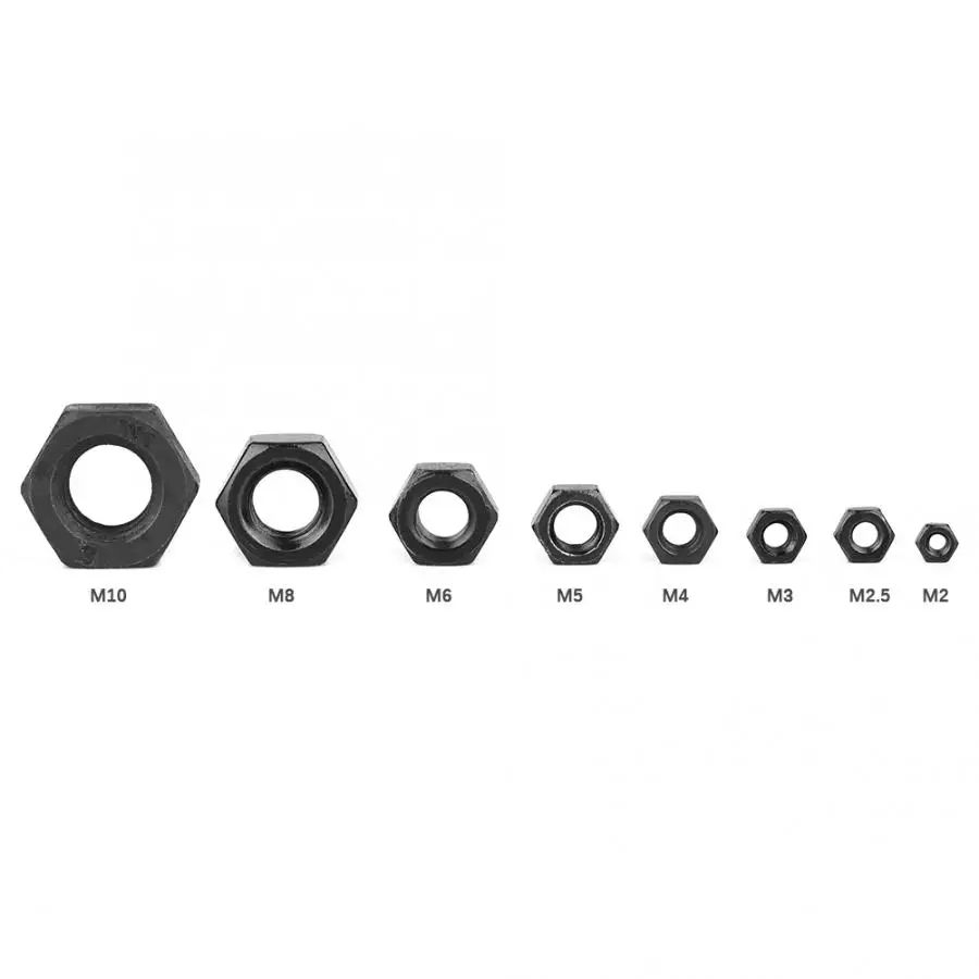 

M2/M2.5/M3//M5/M6/M8/M10 140Pcs/Lot Thread Carbon Steel Hex Hexagonal Nuts wood screw and nut tornillo