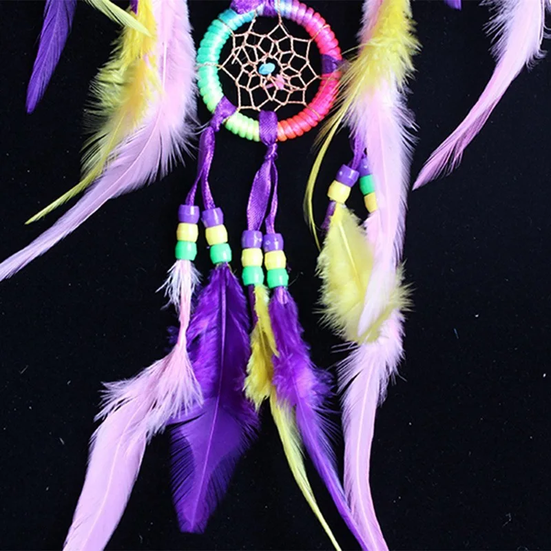 HOT Handmade Dream Catcher Traditional Dreamcatcher Wall Hanging Decoration Colorful Feather