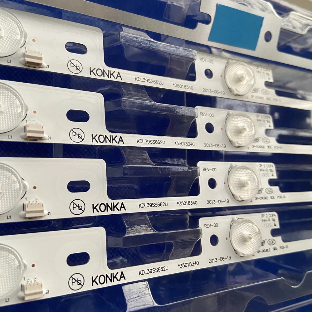 110 шт. светодиодный подсветка бар для KONKA KDL39SS662U 35018339 35018340 327 мм 4 светодиодный s(1 светодиодный 6 V