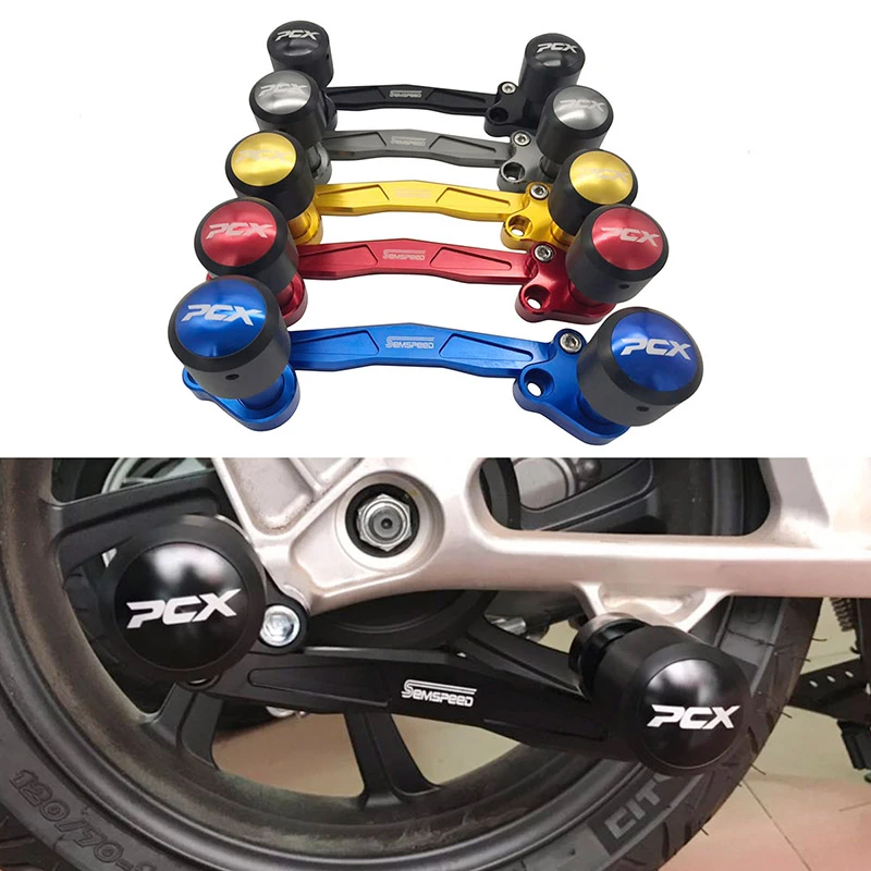For HONDA PCX 125 PCX 150 2016 2019 2020 SEMSPEED Motorcycle CNC Rear Wheel  Exhaust Falling Protection Frame Slider Crash Pad|Covers \u0026 Ornamental  Mouldings| - AliExpress