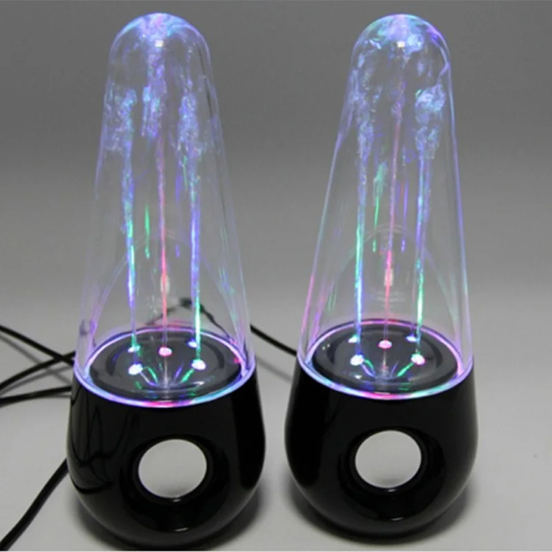 Aolyty H2OSpeakers_Black16 Colorful LED Dancing Water Fountain Light Show Sound Speaker for iPhone iPad Laptops Smartphone, Black