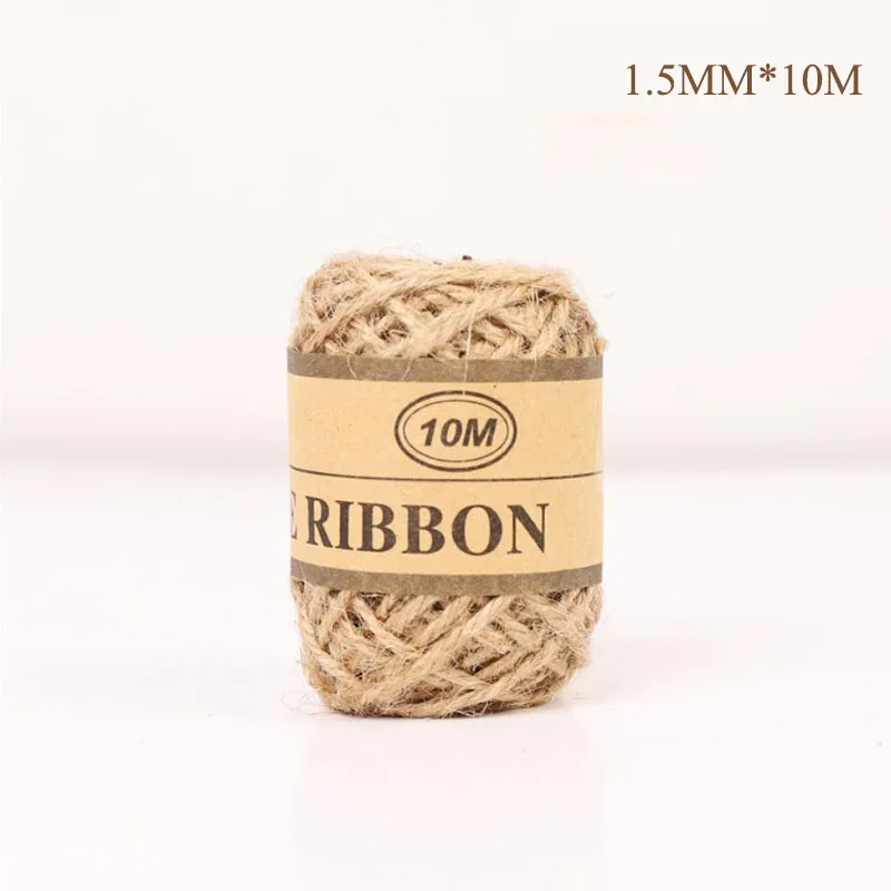 10M Rope CHZLL 5 шт. джутовых шнурков кружева мешочек для столовых приборов рустикальная свадьба посуда держатель для вилки, ножа сумка Украшение стола аксессуары вечерние Декор - Цвет: 10M Rope