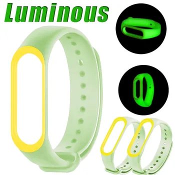 

New Luminous Silicon Soft Wrist Strap Watch Band Replacement For XIAOMI MI Band 3 Sports Bracelet SmartWatches Accessories